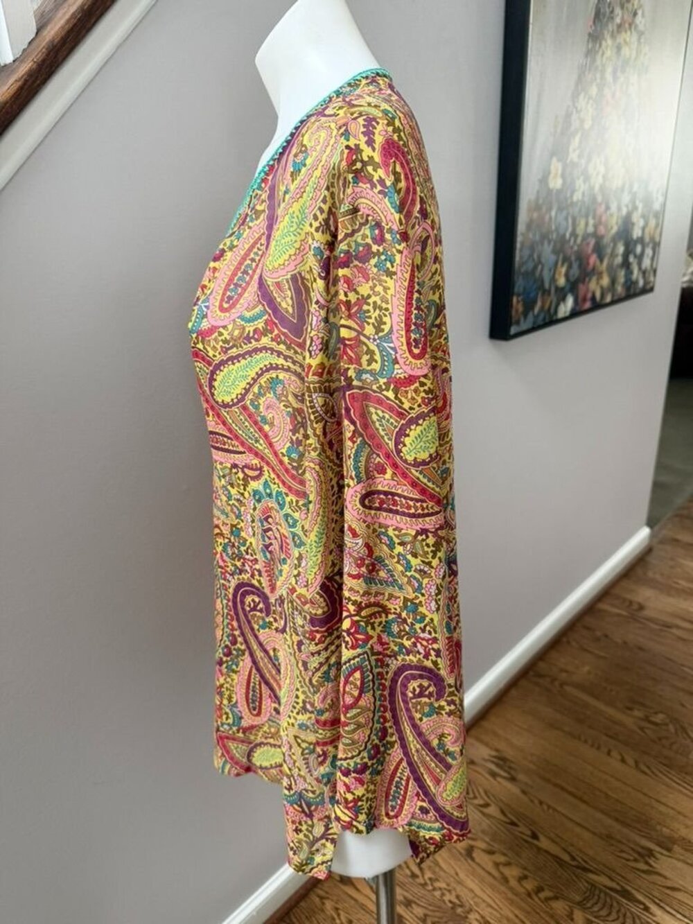 ETRO Paisley Silk Blouse Size Medium - Picture 3 of 3